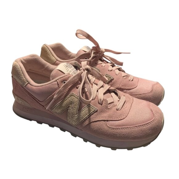 NEW BALANCE Pink Iridescent Accent #574 Women's ENCAP EVA Foam Sneakers Size 10 - Picture 1 of 8